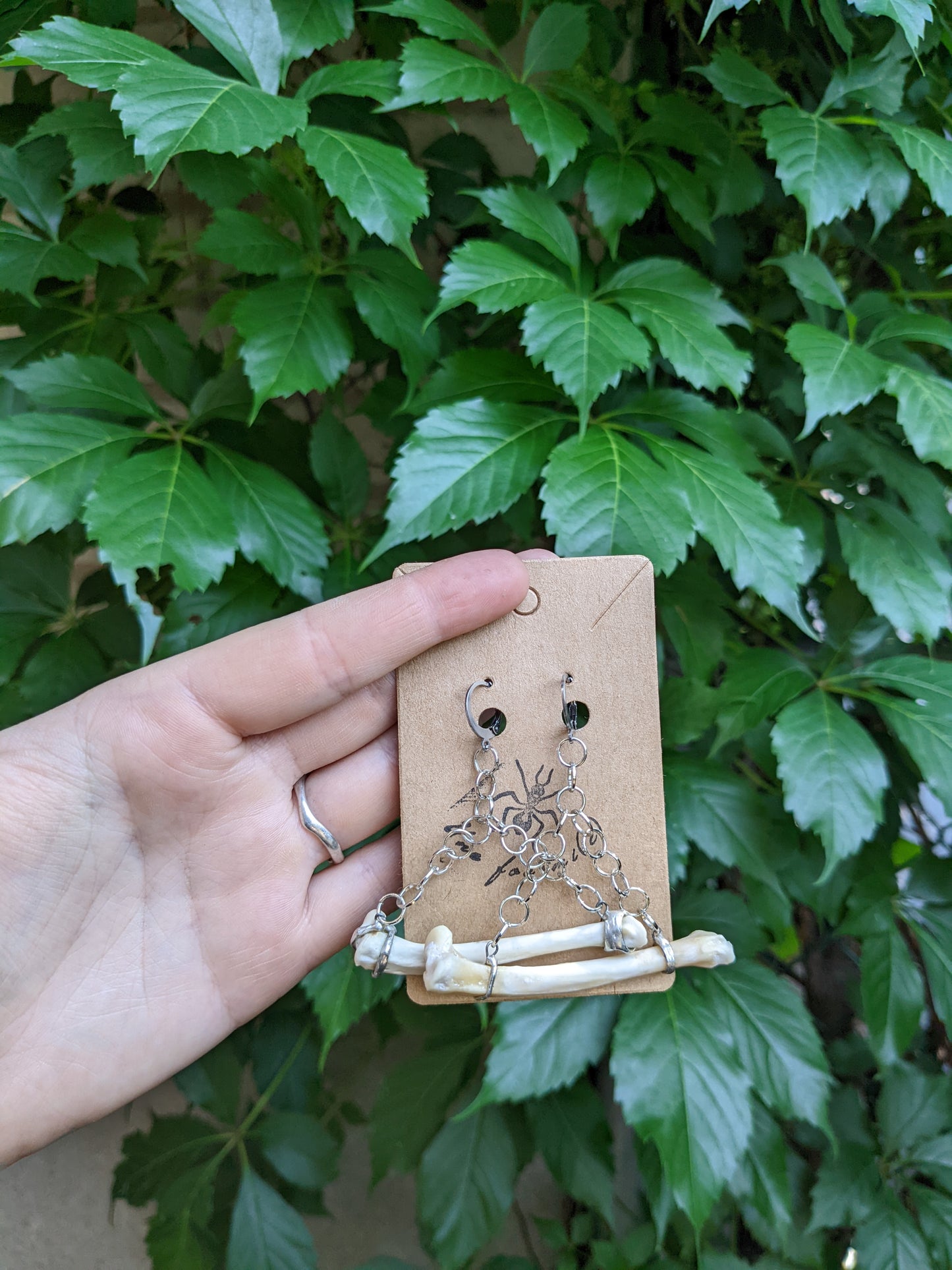 Boucles d'oreilles en os de renard