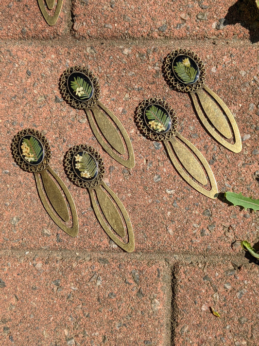 Fern and tiny wildflower bookmark