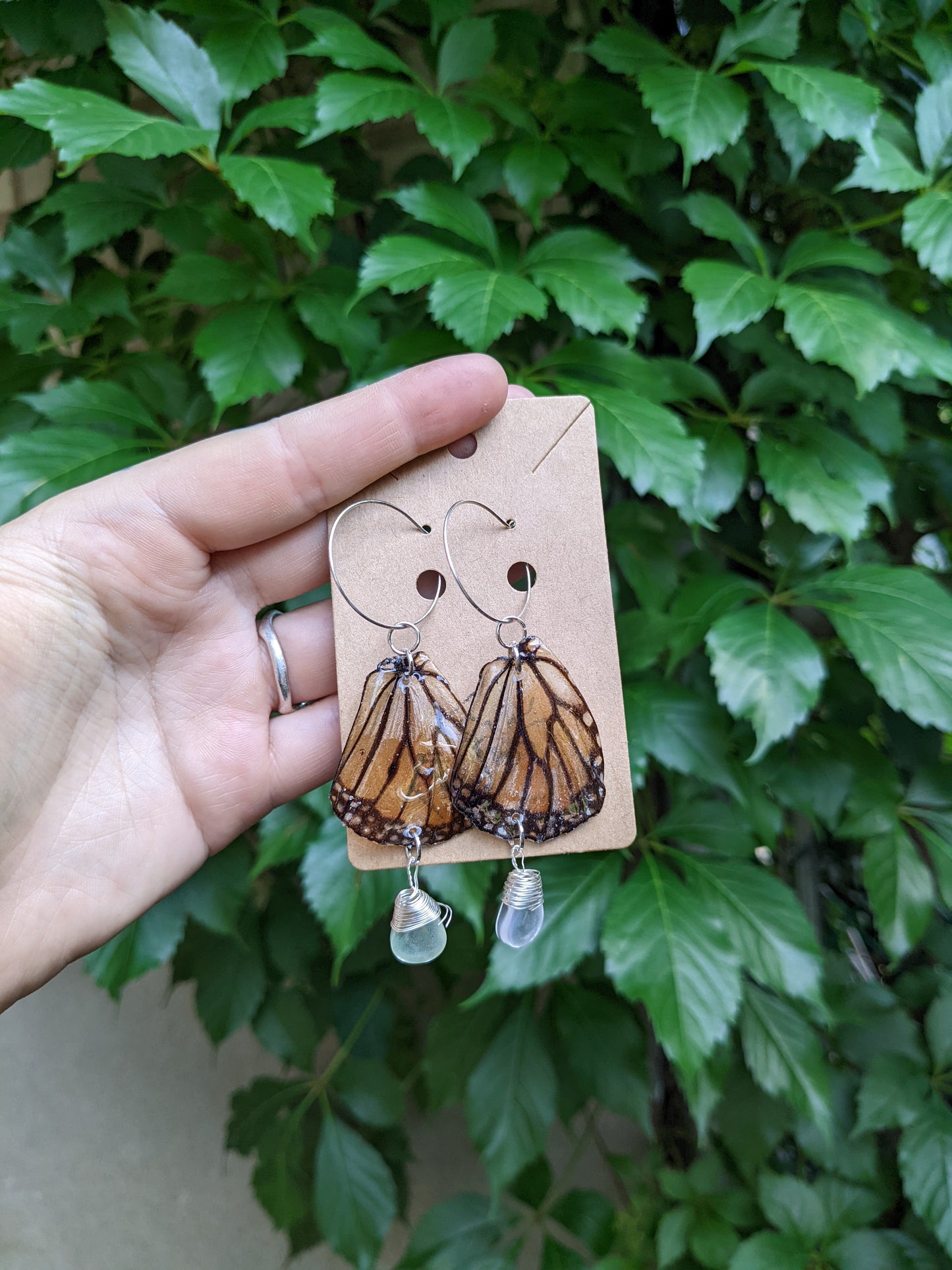 Small hoop monarch wings