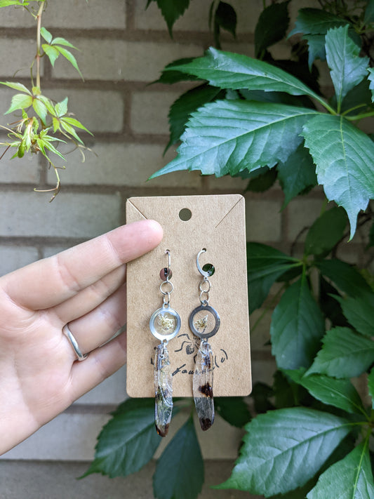 Dragonfly wing & wild flower